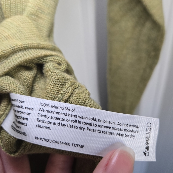 Eileen Fisher Women's Merino Wool Sweater Size XL Green Minimalist 3/4 Sleeve - Picture 9 of 10